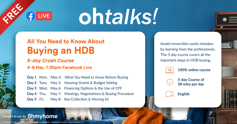 Oh my home offers free course when purchasing an HDB